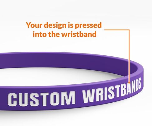 Ultra Thin Wristbands | Fully Customizable | Great For Events, Fundraisers & Promotions | 1/4" Wide | 100% Silicone | Available In Bulk in Kuwait