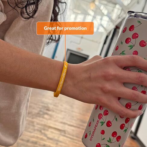 Ultra Thin Wristbands | Fully Customizable | Great For Events, Fundraisers & Promotions | 1/4" Wide | 100% Silicone | Available In Bulk in Kuwait