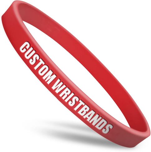Ultra Thin Wristbands | Fully Customizable | Great For Events, Fundraisers & Promotions | 1/4" Wide | 100% Silicone | Available In Bulk in Kuwait