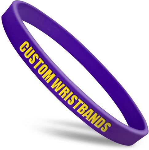 Ultra Thin Wristbands | Fully Customizable | Great For Events, Fundraisers & Promotions | 1/4" Wide | 100% Silicone | Available In Bulk in Kuwait