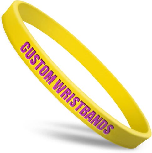 Ultra Thin Wristbands | Fully Customizable | Great For Events, Fundraisers & Promotions | 1/4" Wide | 100% Silicone | Available In Bulk in Kuwait