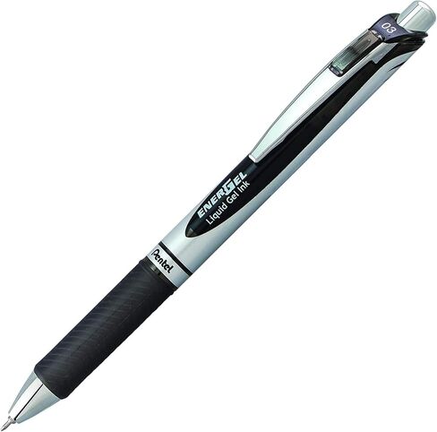 قلم جل سائل قابل للسحب من Pentel Energel 0.3 مم فائق النعومة Rtx - طرف إبرة - 6 عبوات من 3 أحبار سوداء و3 أقلام حبر زرقاء فاخرة in Kuwait