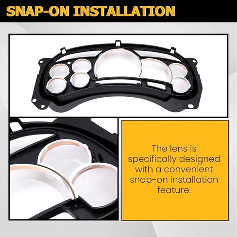 KUAFU Instrument Cluster Lens Kit Compatible with 2003-2007 Select Chevy Chevrolet GMC Models Chromed Gold Gauge Cluster Bezel in Saudi Arabia