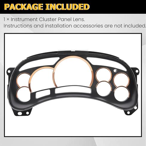 KUAFU Instrument Cluster Lens Kit Compatible with 2003-2007 Select Chevy Chevrolet GMC Models Chromed Gold Gauge Cluster Bezel in Saudi Arabia