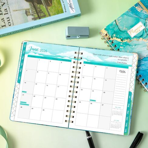 Planner 2024-2025 - Academic Planner 2024-2025, Weekly and Monthly Planner, Jul 2024 - Jun 2025, 6.4" x 8.5", Monthly Tab, Hardcover, Daily Organizer in Kuwait