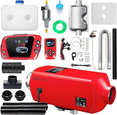 سخان ديزل من الألومنيوم، سخان هواء ديزل 8 كيلو وات 12 فولت تسخين سريع، سخان انتظار الديزل على ارتفاع عالٍ للشاحنات والمعسكرات والمركبات الترفيهية والقوارب in Kuwait