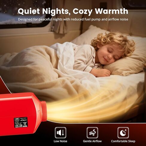 سخان ديزل من الألومنيوم، سخان هواء ديزل 8 كيلو وات 12 فولت تسخين سريع، سخان انتظار الديزل على ارتفاع عالٍ للشاحنات والمعسكرات والمركبات الترفيهية والقوارب in Kuwait