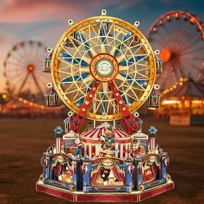 مجموعة منزل مصغر لمحطة قطار Steampunk DIY - طقم بيت الدمى على الطراز الفيكتوري الخيالي لمدينة فانتوم - ألغاز خشبية ثلاثية الأبعاد، كتاب منزل صغير زاوية عيد الميلاد وعيد الهالوين in Kuwait