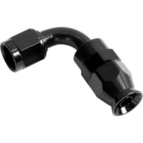 6AN PTFE Hose End Fitting 90 Degree Elbow - Swivel Aluminum Black,Full Flow Tight Radius for PTFE Hose Only in Saudi Arabia