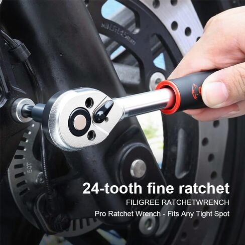 12pcs 1/4 Inch Ratchet Socket Wrench Set, Drive Socket Tool Set with 6″ Connector Extension Bar &10 Sockets (4-13mm) for Auto Repairing and Household in Saudi Arabia