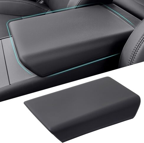 غطاء مسند ذراع وحدة التحكم المركزية مصمم لـ Tesla Model 3 Highland 2024 2025 2026 / New Tesla Model Y Juniper Accessories 2025 2026 (أسود) in Kuwait