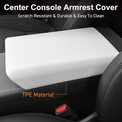 Center Console Armrest Cover Designed for Tesla Model 3 Highland 2024 2025 2026 / New Tesla Model Y Juniper Accessories 2025 2026 (Black) in Saudi Arabia