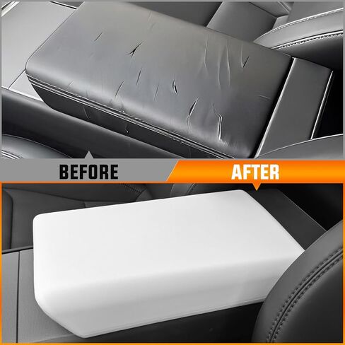 Center Console Armrest Cover Designed for Tesla Model 3 Highland 2024 2025 2026 / New Tesla Model Y Juniper Accessories 2025 2026 (Black) in Saudi Arabia