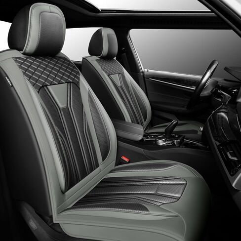 أغطية مقاعد السيارة Fit Accord من الجلد الفاخر لسيارة Honda Accord 2012-2024 2025. واقي وسادة المقعد مقاوم للماء ومسامي ومقاوم للخدش ومناسب لجميع الأحوال الجوية (مجموعة كاملة، أسود) in Kuwait