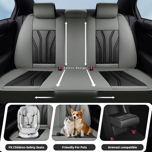 أغطية مقاعد السيارة Fit Accord من الجلد الفاخر لسيارة Honda Accord 2012-2024 2025. واقي وسادة المقعد مقاوم للماء ومسامي ومقاوم للخدش ومناسب لجميع الأحوال الجوية (مجموعة كاملة، أسود) in Kuwait