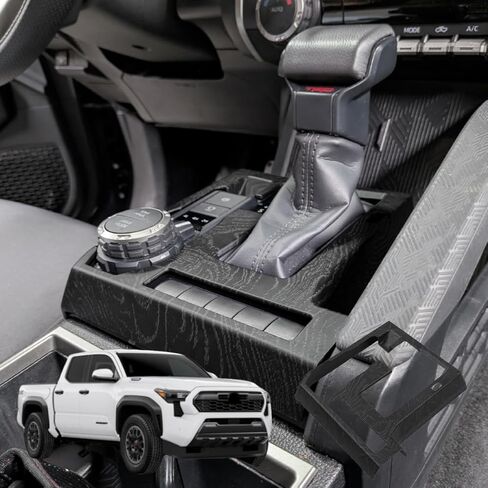 ABS Protective Cover for 2024-2025 Toyota Tacoma Accessories and 2025 4Runner Accessories, Durable Shift Console Panel for Automatic Transmission Truck Upgrade (Carbon Fiber Stripe) in Kuwait
