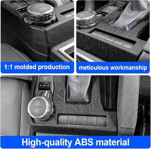 ABS Protective Cover for 2024-2025 Toyota Tacoma Accessories and 2025 4Runner Accessories, Durable Shift Console Panel for Automatic Transmission Truck Upgrade (Carbon Fiber Stripe) in Kuwait