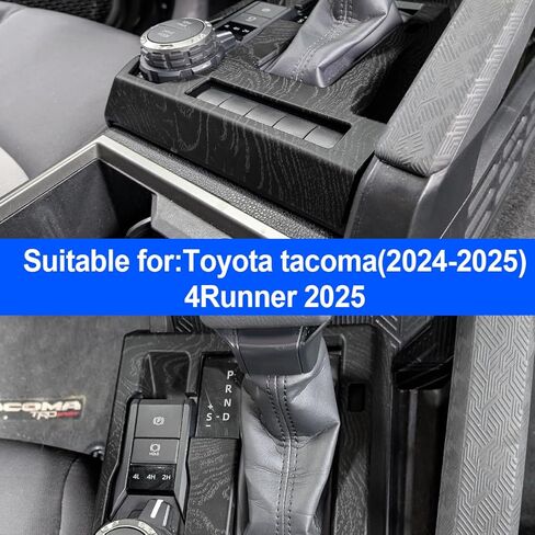 ABS Protective Cover for 2024-2025 Toyota Tacoma Accessories and 2025 4Runner Accessories, Durable Shift Console Panel for Automatic Transmission Truck Upgrade (Carbon Fiber Stripe) in Kuwait