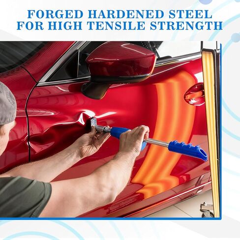 Zonon 9 Piece 5 lb Sliding Hammer Dent Puller, Body Repair Tool Set, Used to Repair Hail Dents and Creases, Suitable for Metal Surfaces of Cars and Refrigerators in Saudi Arabia