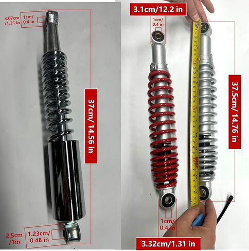 مجموعة ممتص الصدمات YBR125 (زوج فضي) - تعليق خلفي ممتاز لدراجات الحفرة والدراجات النارية الصغيرة والدراجات الترابية والدراجات الرياضية in Saudi Arabia