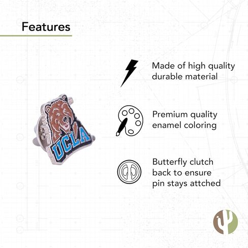 University of California Los Angeles Lapel Pins UCLA Bruins Logo Enamel Made of Metal (Pin 1) in Saudi Arabia