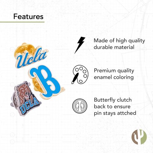 University of California Los Angeles Lapel Pins UCLA Bruins Logo Enamel Made of Metal (Pin 1) in Saudi Arabia