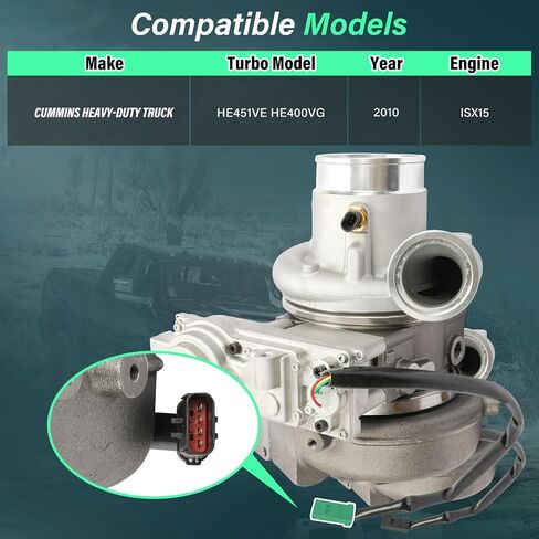 Turbocharger Assembly with Turbo Actuator HE400VG HE451VE Turbocharger 3781360 Fit for 2010-Cummins Heavy-Duty Truck with ISX15 Engine in Saudi Arabia