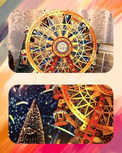 مجموعة منزل مصغر لمحطة قطار Steampunk DIY - طقم بيت الدمى على الطراز الفيكتوري الخيالي لمدينة فانتوم - ألغاز خشبية ثلاثية الأبعاد، كتاب منزل صغير زاوية عيد الميلاد وعيد الهالوين in Saudi Arabia