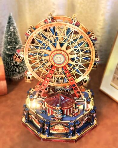 مجموعة منزل مصغر لمحطة قطار Steampunk DIY - طقم بيت الدمى على الطراز الفيكتوري الخيالي لمدينة فانتوم - ألغاز خشبية ثلاثية الأبعاد، كتاب منزل صغير زاوية عيد الميلاد وعيد الهالوين in Saudi Arabia