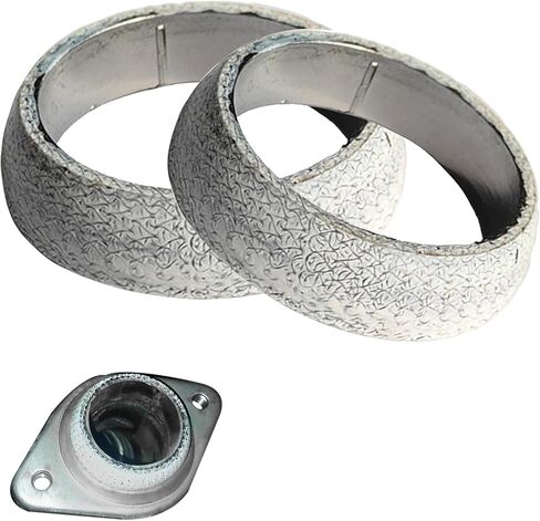 Exhaust Manifold Gasket, 2.5-inch Exhaust Flange Donut Gasket, Muffler Conical Seal Ring Replacement, Fittings for Connecting Manifolds and Pipes (Silver) in Saudi Arabia