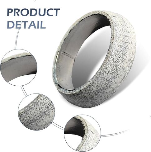 Exhaust Manifold Gasket, 2.5-inch Exhaust Flange Donut Gasket, Muffler Conical Seal Ring Replacement, Fittings for Connecting Manifolds and Pipes (Silver) in Saudi Arabia