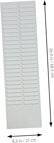 Tofficu 50-Slot ID Card Holder Rack Wall Mount Organizer for Employee Badges Membership Cards and Attendance Tracking Sturdy Plastic Easy Access Mount for Office and Schools in Saudi Arabia