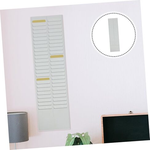 Tofficu 50-Slot ID Card Holder Rack Wall Mount Organizer for Employee Badges Membership Cards and Attendance Tracking Sturdy Plastic Easy Access Mount for Office and Schools in Saudi Arabia