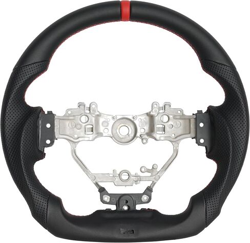 عجلة قيادة من ألياف الكربون الحقيقية لسيارة Lexus IS 200/250/300/RC-F 2013–2022 CT 2011-2017 NX 2014-2020 RC 2014-2019 ISF ​​2011-2020 GSF 2015-2020، مع مقبض جلدي مثقوب (خط تحديد المواقع الأحمر) in Kuwait