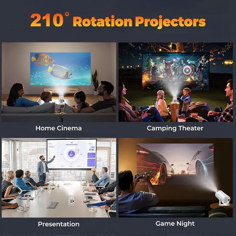 【التركيز التلقائي و1080 بكسل】جهاز عرض WellSonic صغير مع واي فاي وبلوتوث، جهاز عرض Moive محمول 260 Ansi للاستخدام في الهواء الطلق والسقف، حجر مفاتيح تلقائي، تحكم صوتي، مكبر صوت 5 وات، دعم 4K للمسرح المنزلي in Kuwait