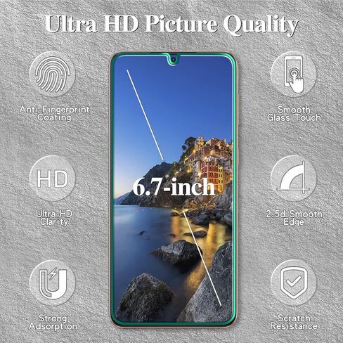 Kesuwe [3-Pack] Screen Protector for Samsung Galaxy A12 Tempered Glass, 9H Hardness, Anti Scratch, Bubble Free, Easy to Install, Case Friendly in Saudi Arabia