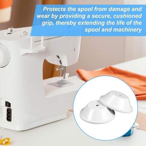 قطعتان من غطاء البكرة لآلة الخياطة، أجزاء ملحقات ماكينة الخياطة، حامل غطاء دبوس من البلاستيك الأبيض مناسب لآلات 3223 3232 3321 3323 4423 4432 8280 in Kuwait