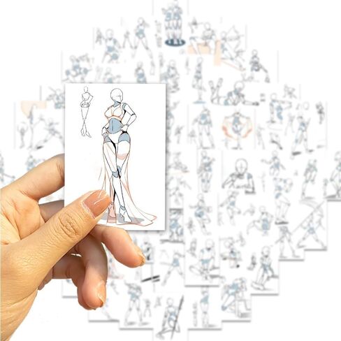 64 Pcs Human Body Structure Sketching Templates - Anatomy Stencils for Drawing Learning Groups, Art Practitioners, Sketching Training & Creative Drawing, 64pcs in Saudi Arabia