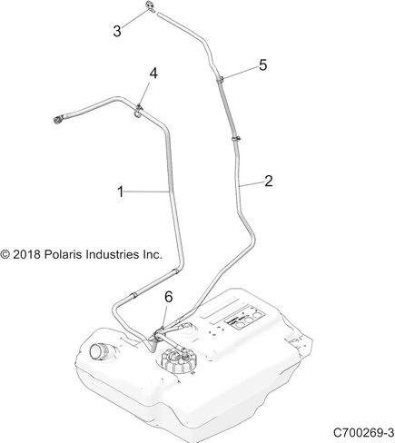 مجموعة خط الوقود Polaris RZR، قطعة OEM الأصلية 2521837، الكمية 1 in Kuwait
