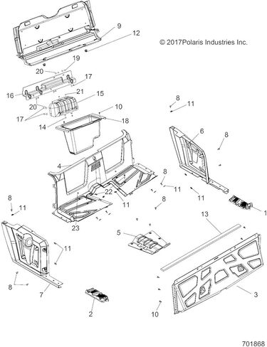Polaris Ranger Boot Kit, Outer, Genuine OEM Part 2205802, Qty 1 in Kuwait