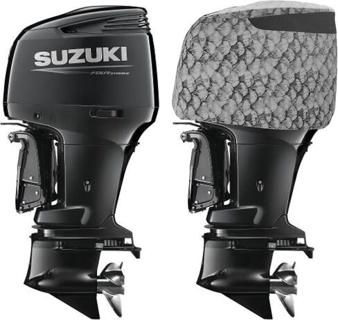 غطاء محرك خارجي لموازين السمك باللون الرمادي لياماها 2.8 F150-200HP 2014-الحاضر (فتحات جانبية) | صُنع في الولايات المتحدة الأمريكية ليبقى ثابتًا أثناء الجري! | 106ج in Kuwait