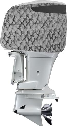 غطاء محرك خارجي لموازين السمك باللون الرمادي لياماها 2.8 F150-200HP 2014-الحاضر (فتحات جانبية) | صُنع في الولايات المتحدة الأمريكية ليبقى ثابتًا أثناء الجري! | 106ج in Kuwait