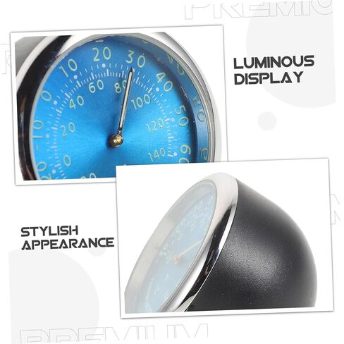 LIFKOME Dashboard Thermometer Clock with Luminous Blue Display Accurate Quartz Movement Digital Temperature for Vehicle Glow Car Electronic Clock for and Decoration in Saudi Arabia