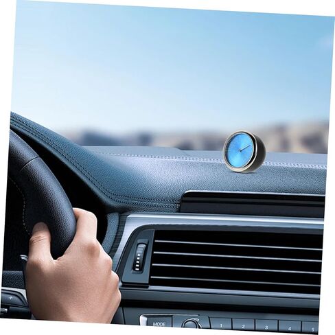 LIFKOME Dashboard Thermometer Clock with Luminous Blue Display Accurate Quartz Movement Digital Temperature for Vehicle Glow Car Electronic Clock for and Decoration in Saudi Arabia