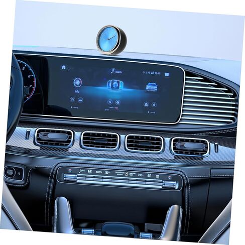 LIFKOME Dashboard Thermometer Clock with Luminous Blue Display Accurate Quartz Movement Digital Temperature for Vehicle Glow Car Electronic Clock for and Decoration in Saudi Arabia