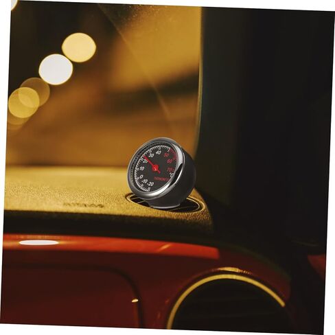 مقياس حرارة السيارة الميكانيكي من PRETYZOOM مع شاشة بإضاءة خلفية وقياس درجة حرارة لوحة القيادة الصغيرة ومؤشر أساسي معدني سهل التركيب لاستخدام لوحة أجهزة القياس in Kuwait