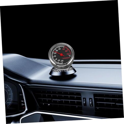 مقياس حرارة السيارة الميكانيكي من PRETYZOOM مع شاشة بإضاءة خلفية وقياس درجة حرارة لوحة القيادة الصغيرة ومؤشر أساسي معدني سهل التركيب لاستخدام لوحة أجهزة القياس in Kuwait