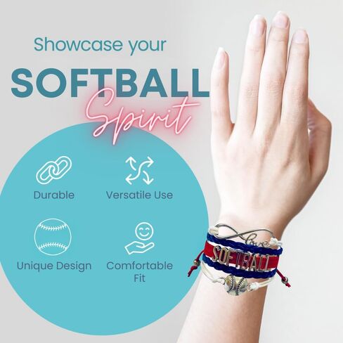 Infinity Collection Softball Charm Bracelet - Green Softball Jewelry, Softball Player, Team and Coaches Gifts in Kuwait