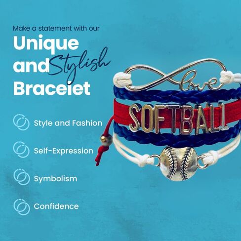 Infinity Collection Softball Charm Bracelet - Green Softball Jewelry, Softball Player, Team and Coaches Gifts in Kuwait