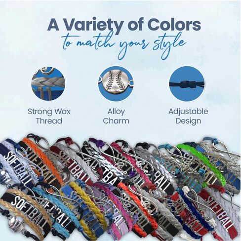 Infinity Collection Softball Charm Bracelet - Green Softball Jewelry, Softball Player, Team and Coaches Gifts in Kuwait